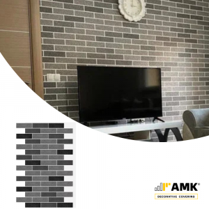 AMK – Dark Grey Brick-Like Wall Covering MIX 241