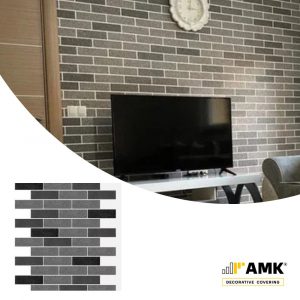 AMK – Dark Grey Brick-Like Wall Covering MIX 241