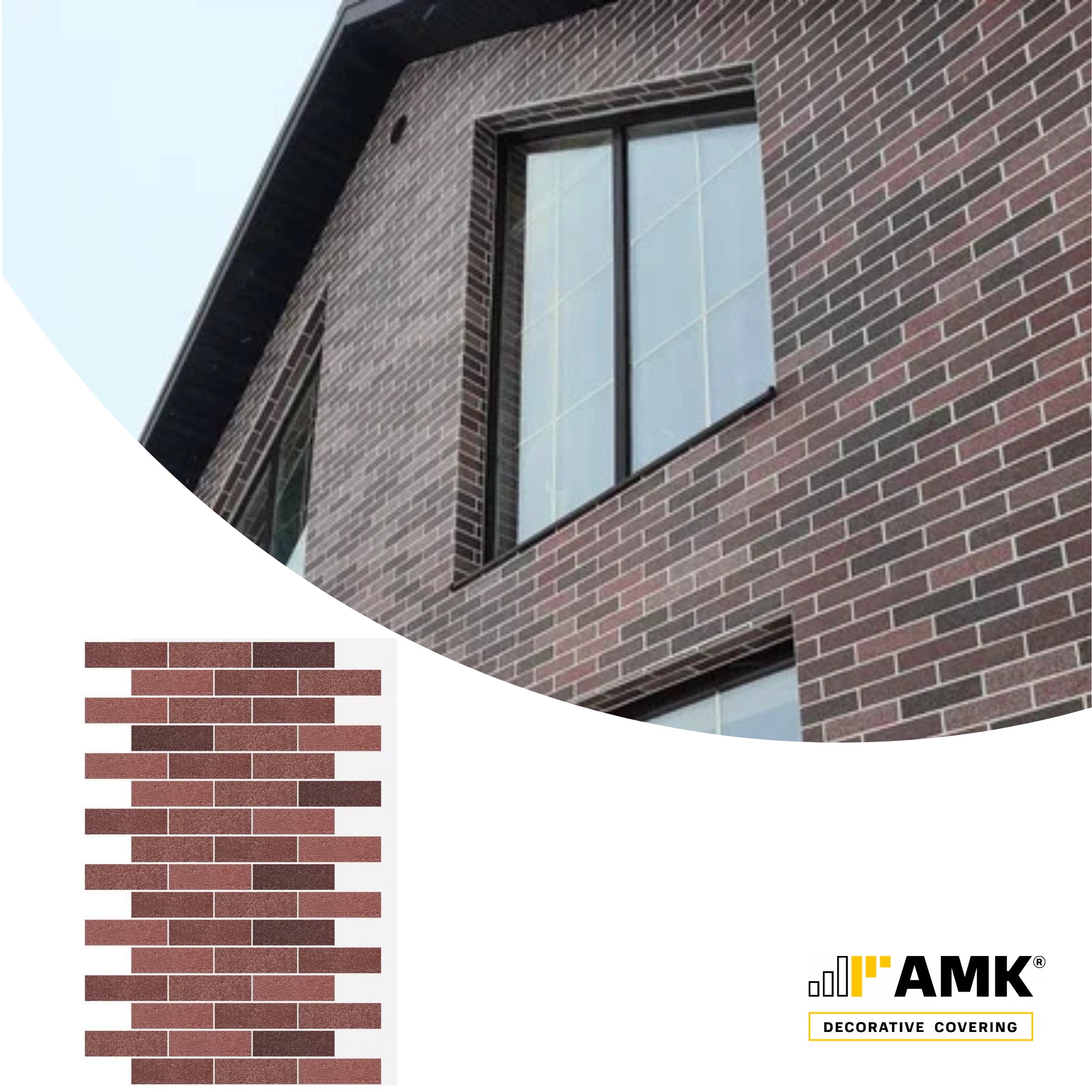 AMK - Red Brick-Like Wall Covering MIX 410