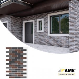 AMK – Brown-Grey Brick-Like Wall Covering MIX 322